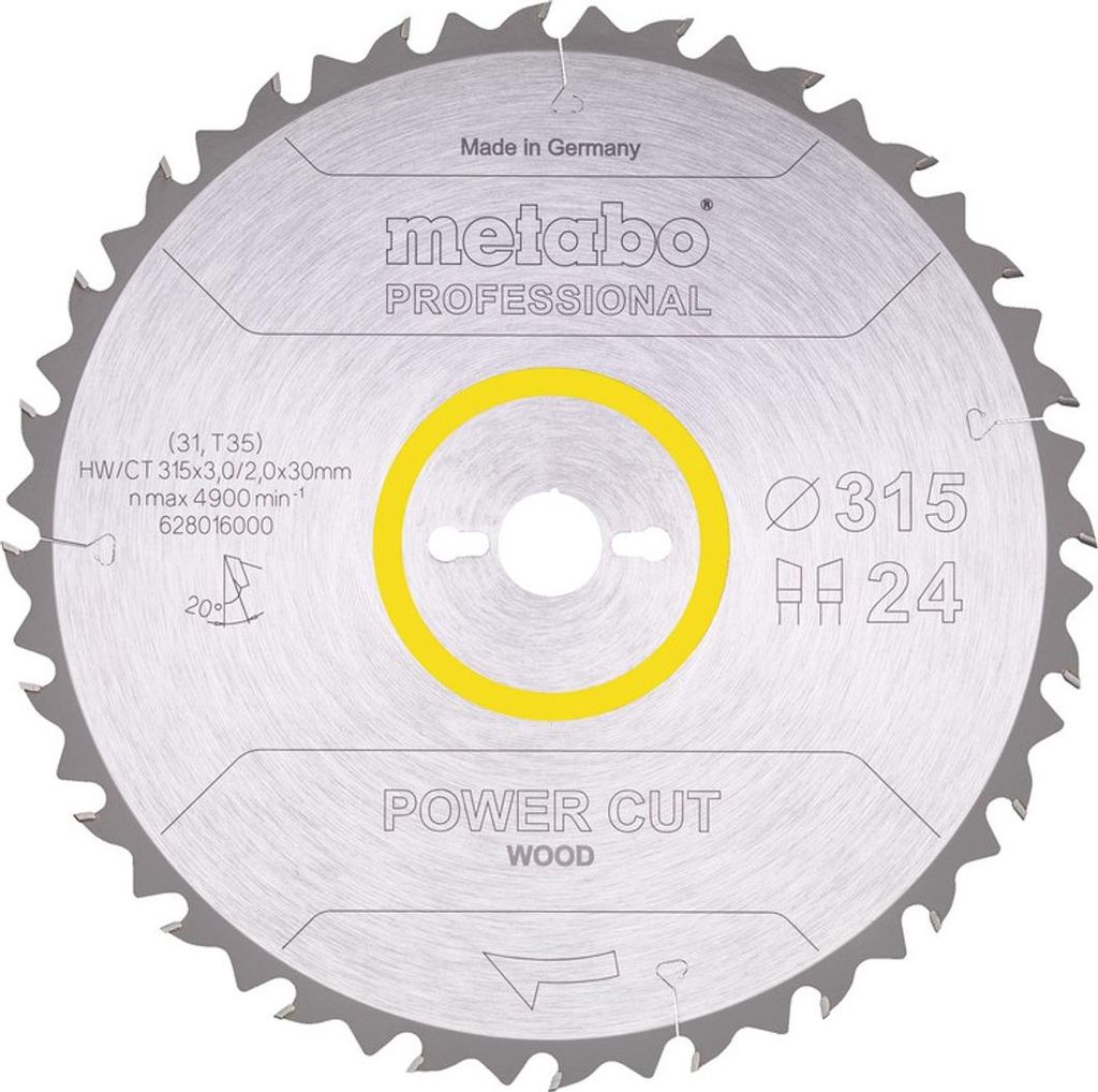 METABO 628016000 Kreissägeblatt 315 mm 1 St.