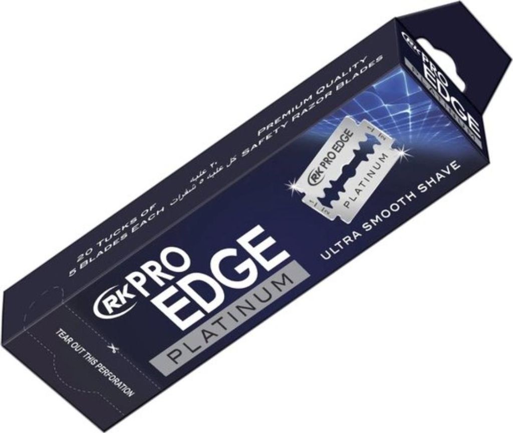 Pro Edge – Doppelklinge – Doppelrasierklingen – Superglatte Rasur – 100 Klingen - 1 Stück