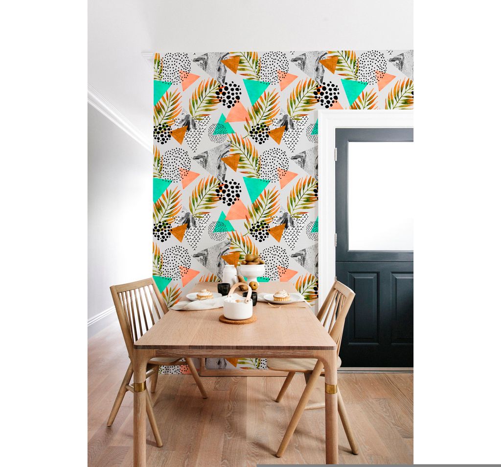 Coloray Fototapete 360x250 cm Vlies-Fototapete - Abstrakte tropische Dötlinge
