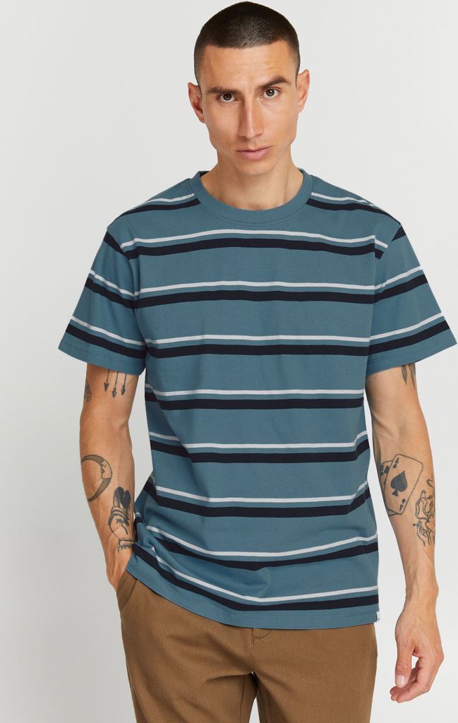!Solid SDVicente Herren T-Shirt Kurzarm Shirt Basic Rundhals-Ausschnitt Casual Fit Streifen