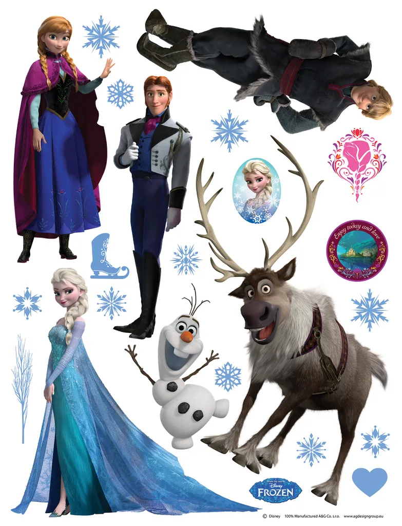 Décoration murale adhésive Disney Reine des Glaces pour chambre enfant