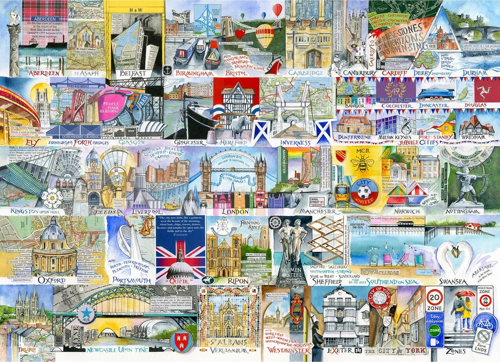 Puzzle 1000 pièces haut de gamme Bright Lights aux couleurs éclatantes
