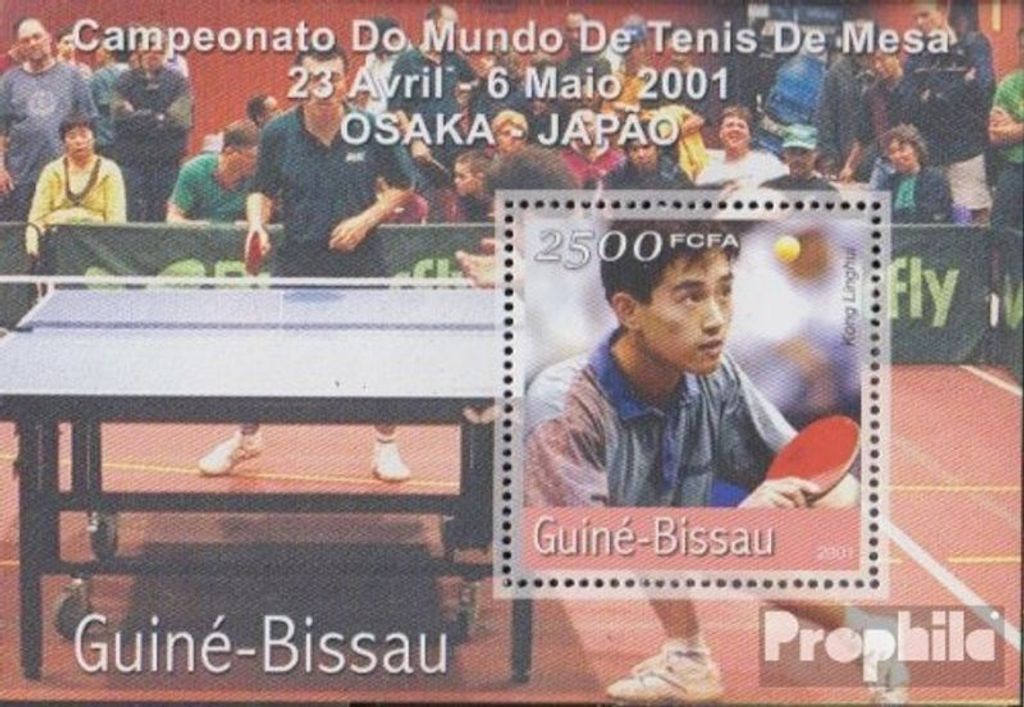 Briefmarken Guinea-Bissau 2001 Mi Block321 postfrisch Tischtennis-WM