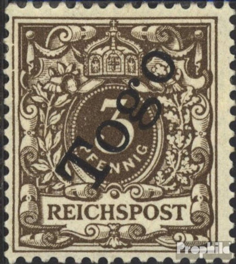 Briefmarken Togo (Dt. Kolonie) 1898 Mi 1a gestempelt Aufdruckausgabe