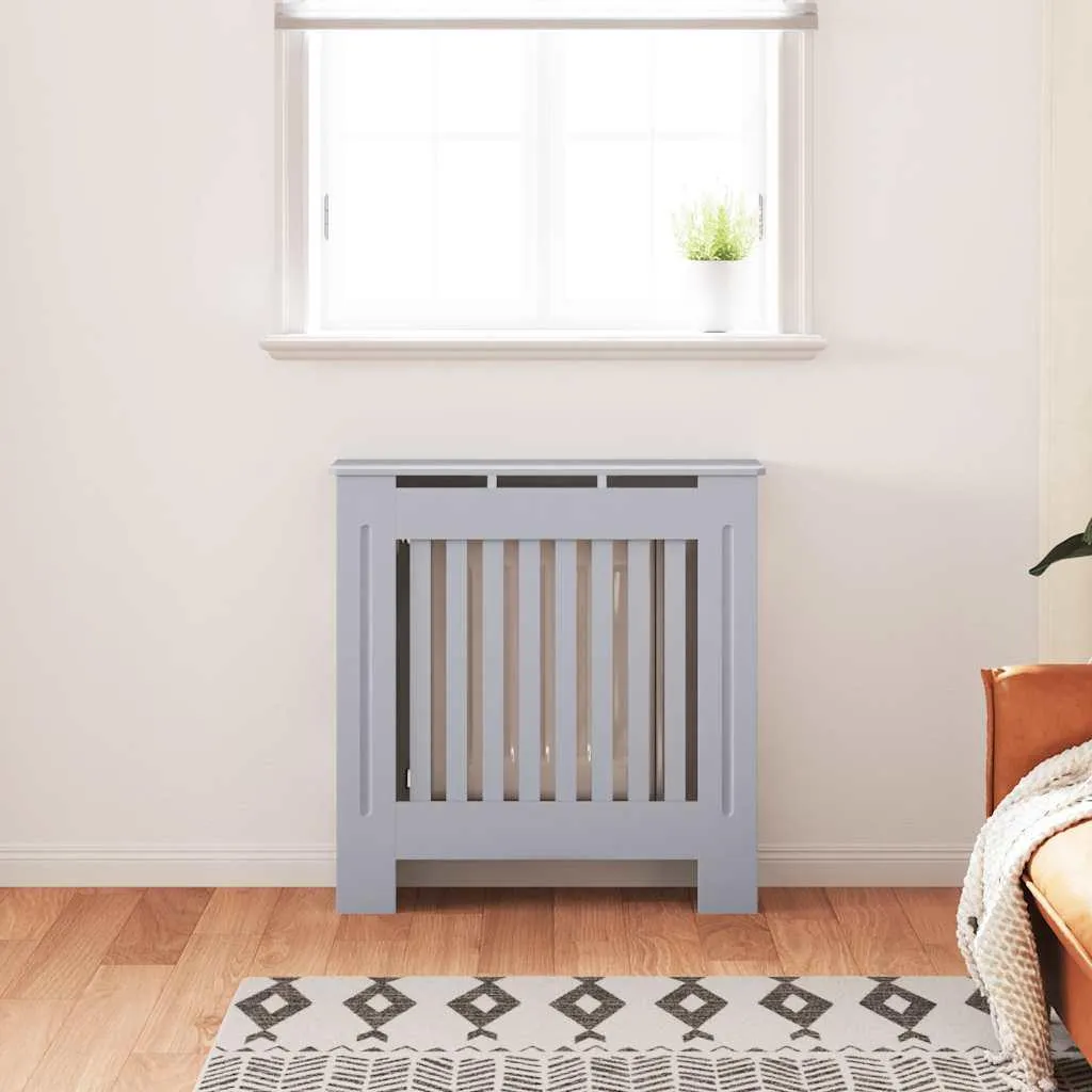 Meuble Cache-radiateur Gris 78 cm en MDF - Cache Radiateur Moderne - 3