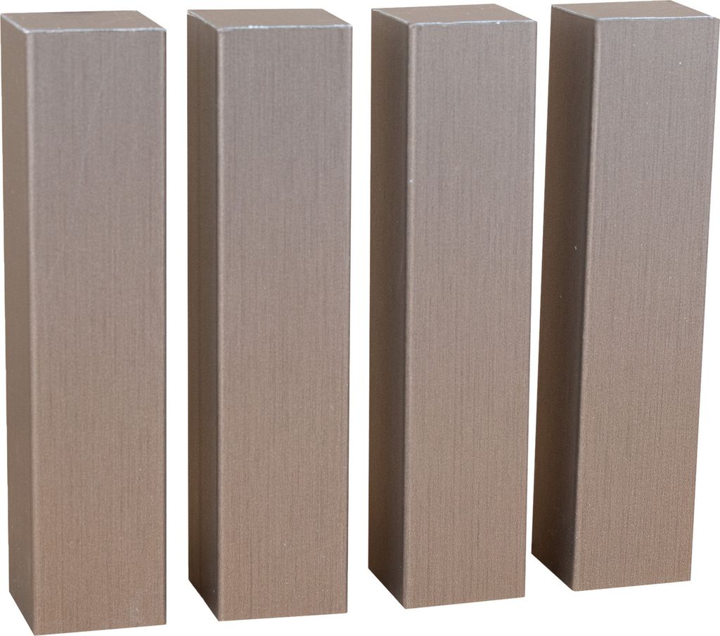 Universalholzecken Innen Außen 4er Set 22 x 98 mm Grau zum Kleben, Schrauben & Nageln MDF-Kern foliert Sockelleisten Ecktürme by PROVISTON