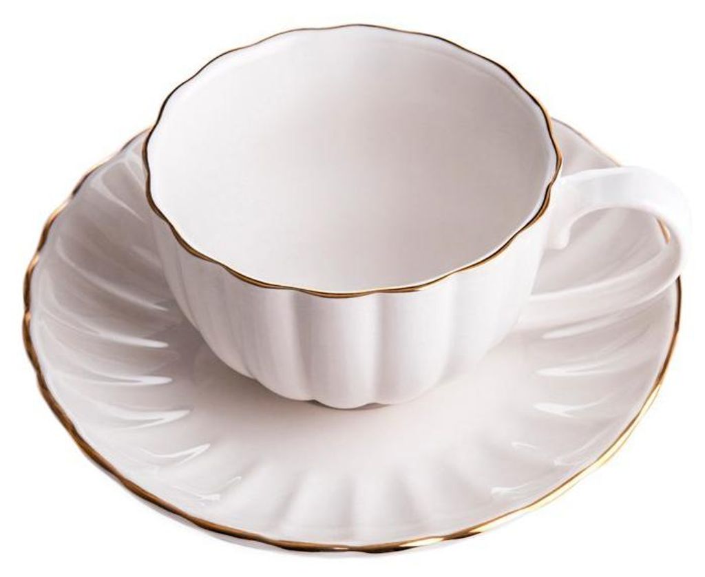 Tasse avec soucoupe Homla MELIDA White, 200 ml Image du produit 