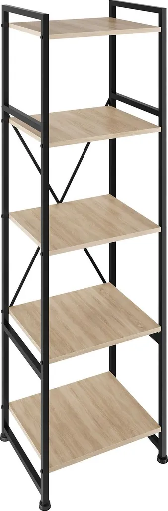 Étagère industrielle MANCHESTER en chêne Sonoma et métal 47x34 cm