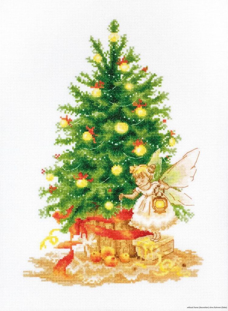 Luca-S Kreuzstich Set "Weihnachtsfee", Zählmuster, 19x28,5cm
