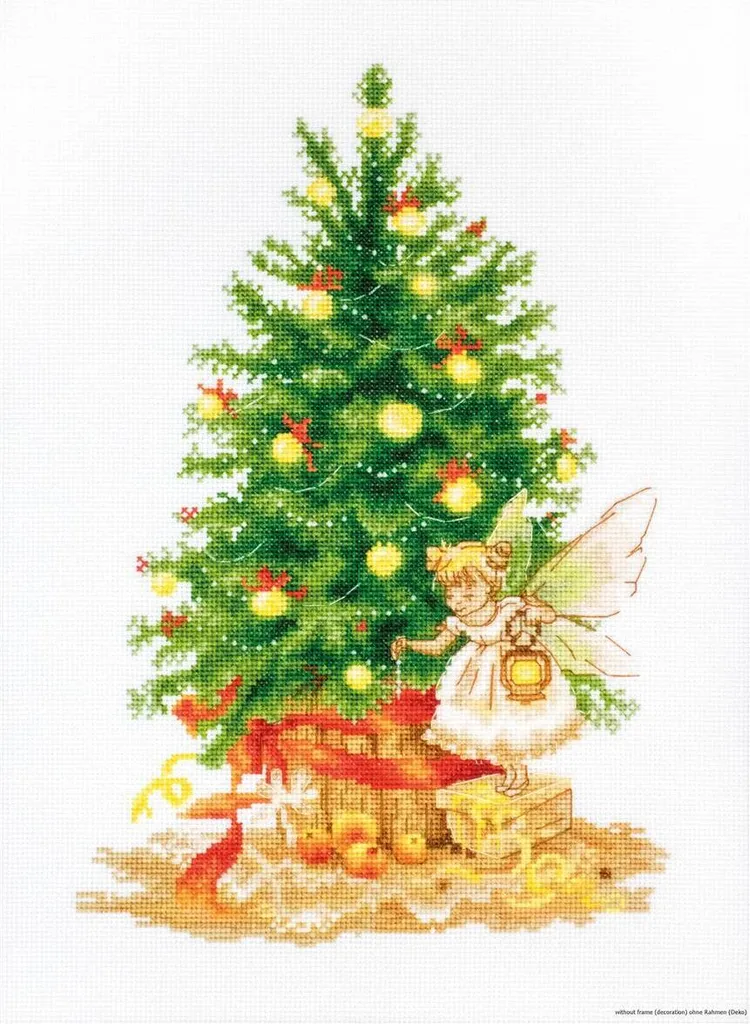 Décoration de Noël en Point de Croix Kit Fée de Noël Luca-S 19x28,5 cm