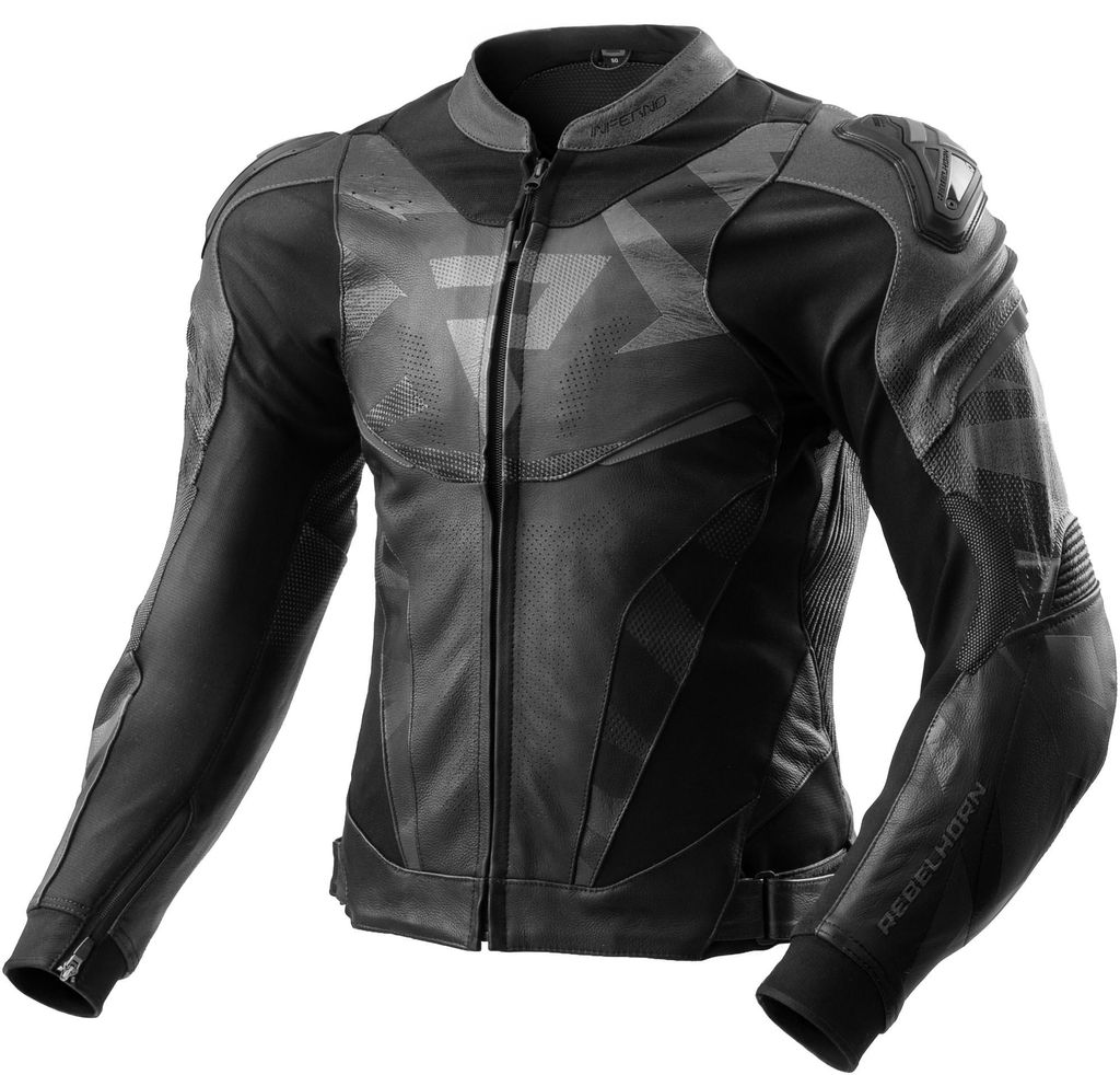 Rebelhorn Inferno Motorrad Lederjacke, schwarz, 50