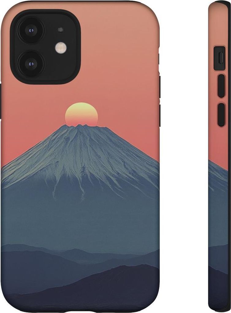 Berglandschaft im Sonnenuntergang – Handyhülle Kompatibel mit iPhone 12