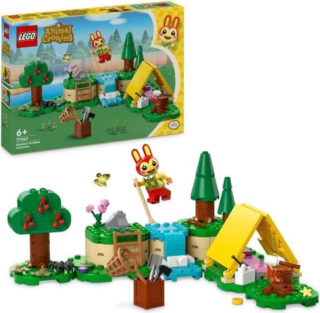 LEGO Animal Crossing Claras Outdoor-Aktivitäten, Kreatives Bauspielzeug, Clara Minifigur, Zelt und Zubehör