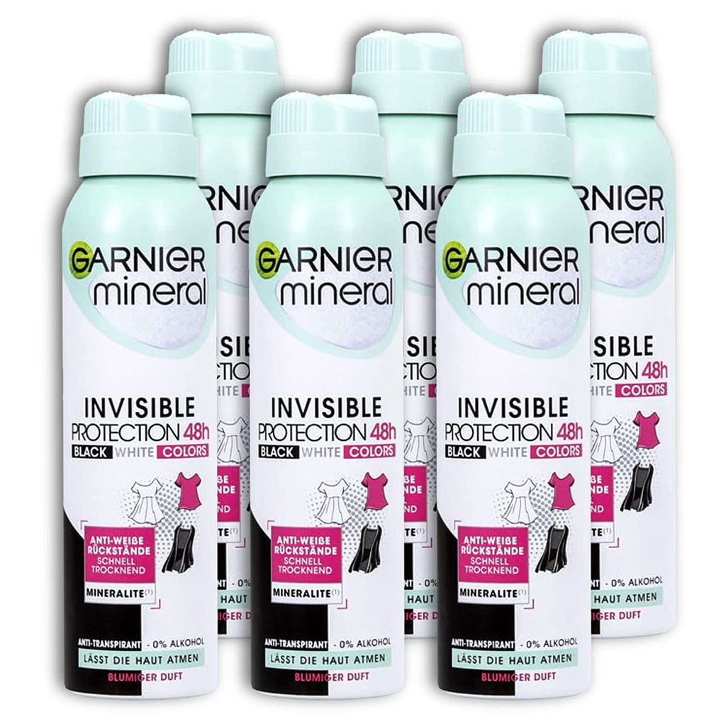 Garnier Deo Spray Invisible B&W Color 150ml Image du produit 