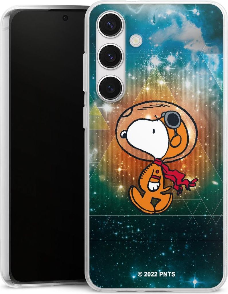 DeinDesign Handyhülle für Samsung Galaxy S24+ Silikon Hülle Case Smartphone Schutzhülle Astronaut Offizielles Lizenzprodukt Snoopy