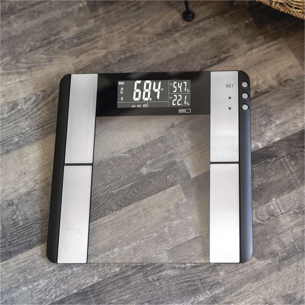 EMOS Digitale Personenwaage mit BMI und Memory Funktion, Produktbild 4