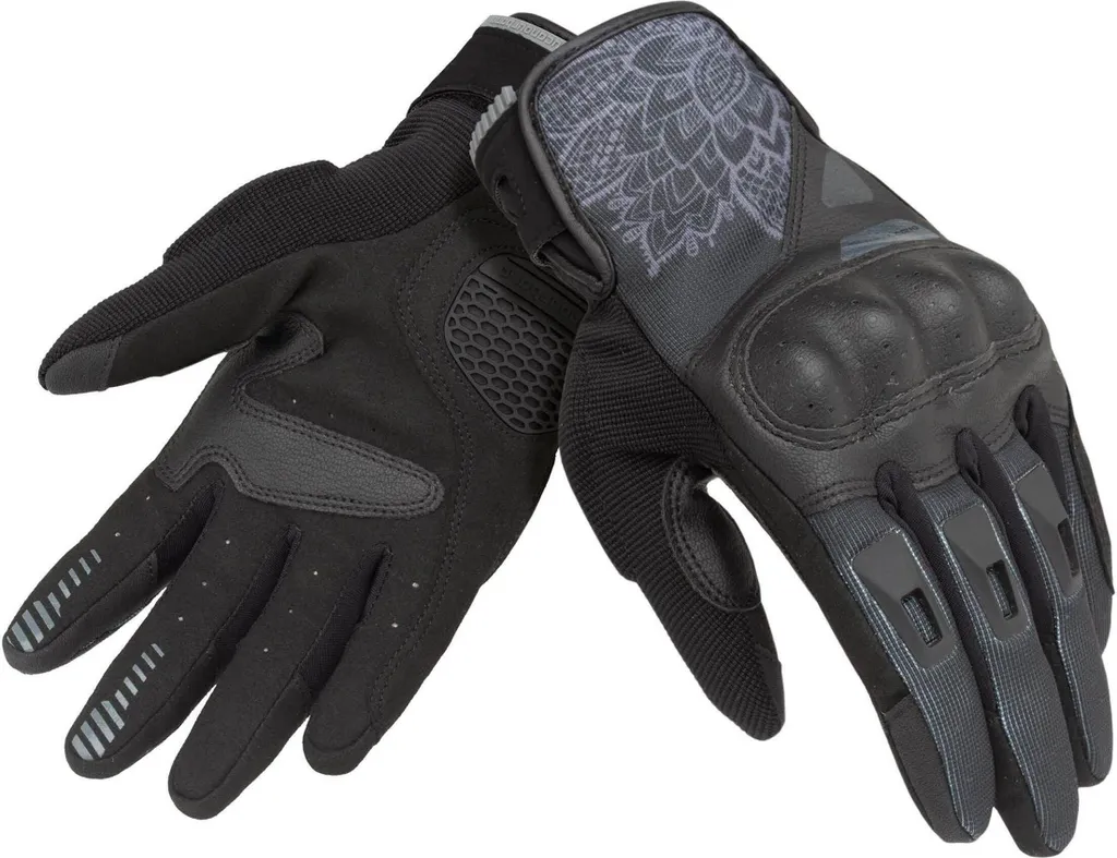 Gants d'été Lady Stacca Noir XL anti-transpiration pour femme moto