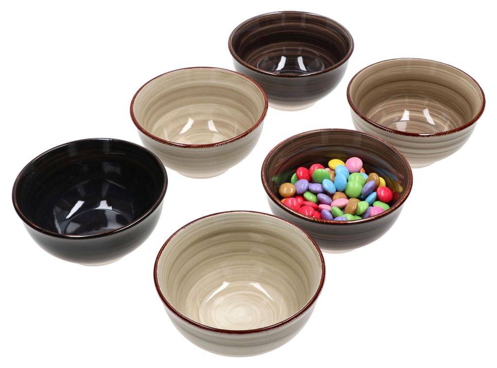 Grey 6er Set Snack- & Dip-Schälchen Ø12cm 200ml graue Produktbild 