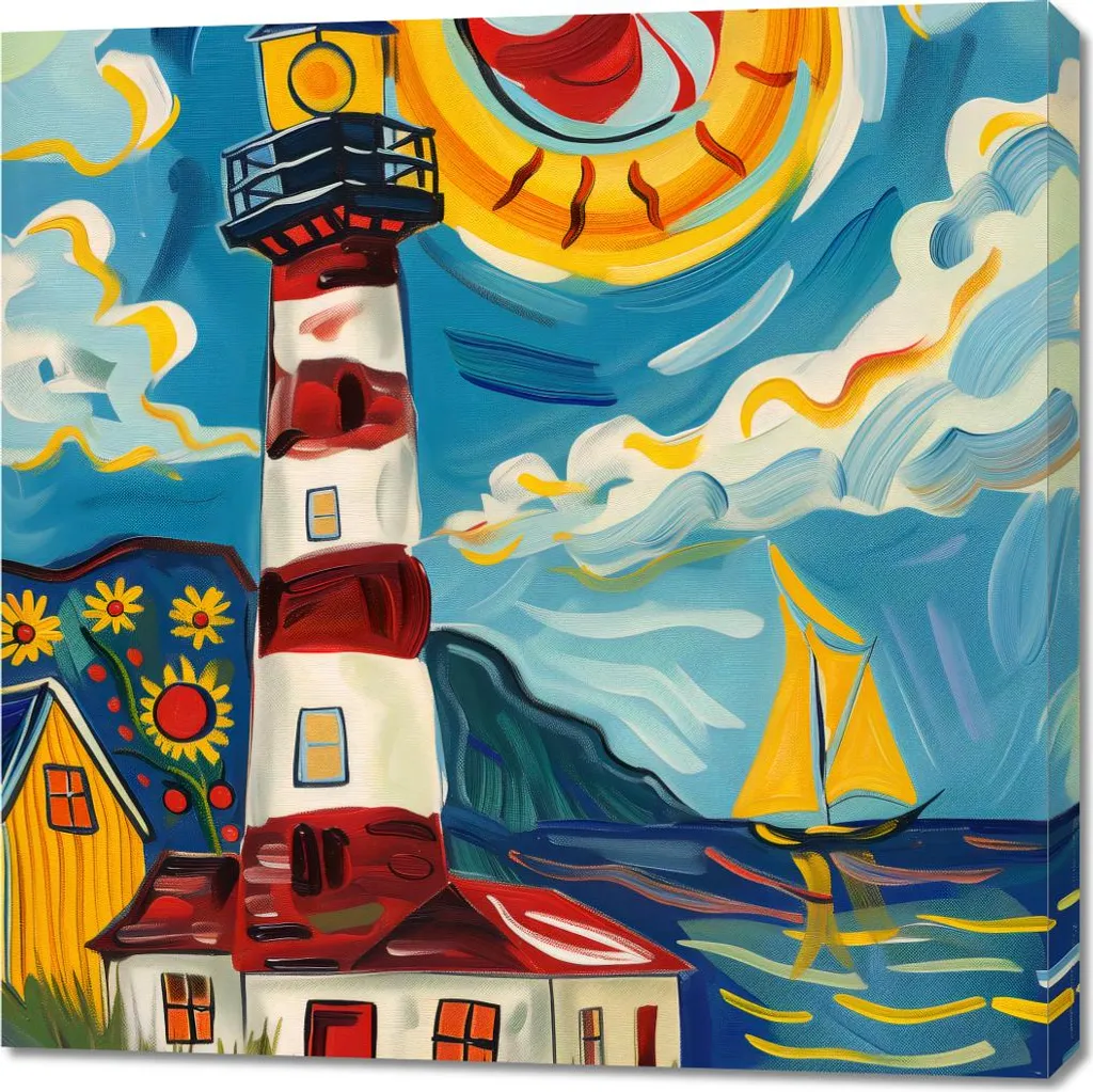 Quadro 90x90 cm Porto vivente