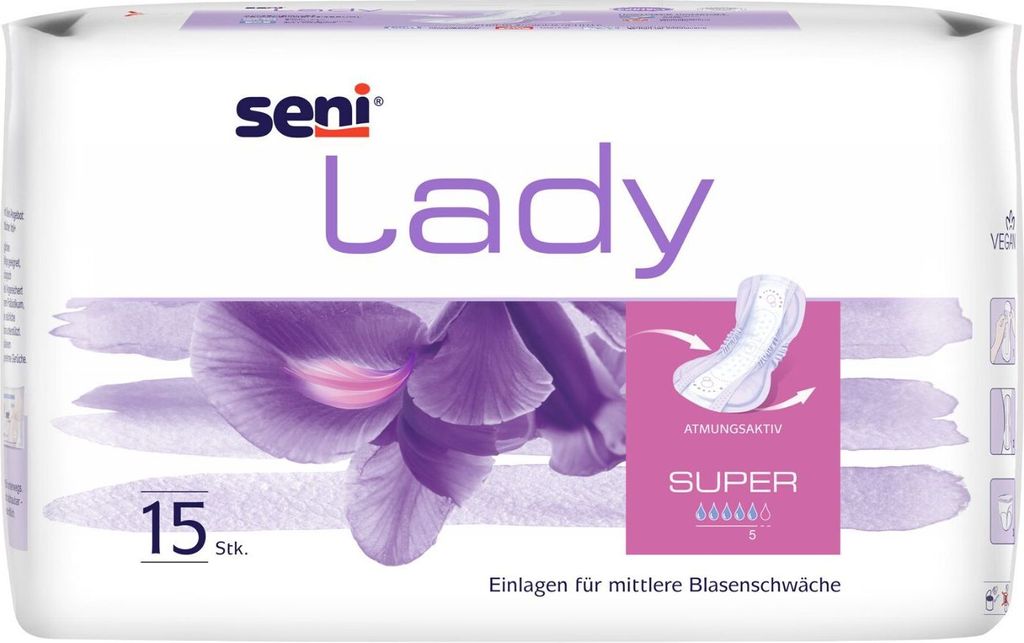 Inkontinenčné vložky Seni, Lady Super (16x15ks), Obrázok produktu 