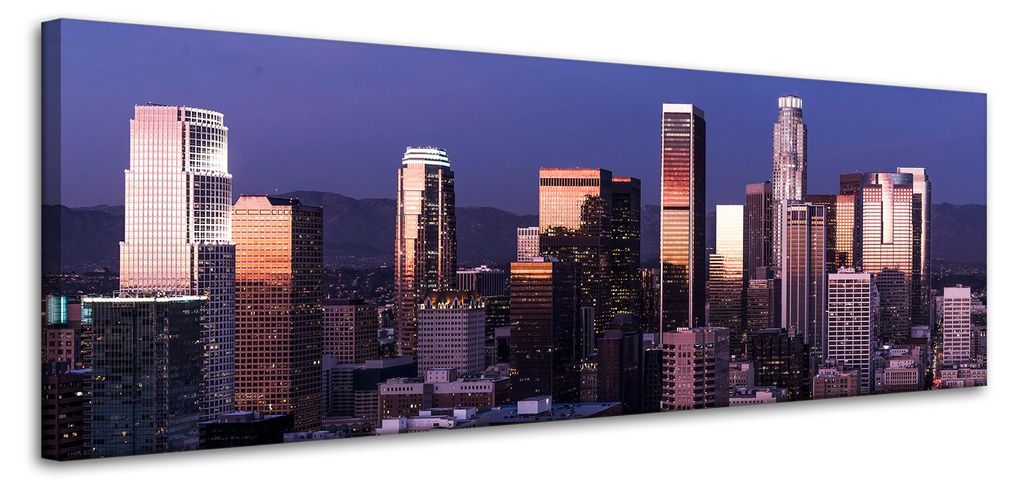 Architekturmotiv von Los Angeles auf Leinwand, 120 x 40 cm