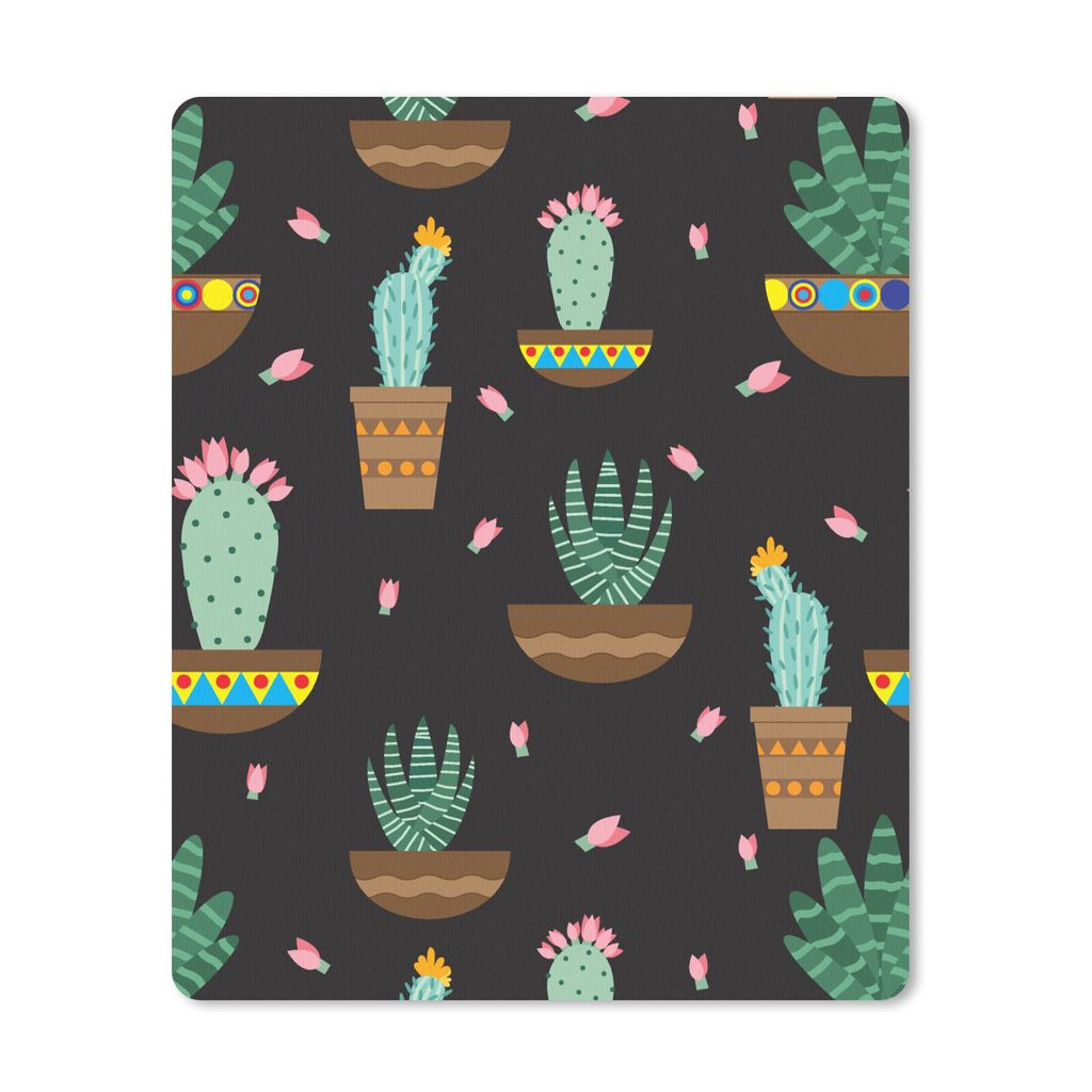 MuchoWow Mauspad Mousepad Kaktus - Muster - Pflanzen 19x23 cm - Mousepads - Maus Mat - Pad - Mausunterlage - Mauspads - Spielen