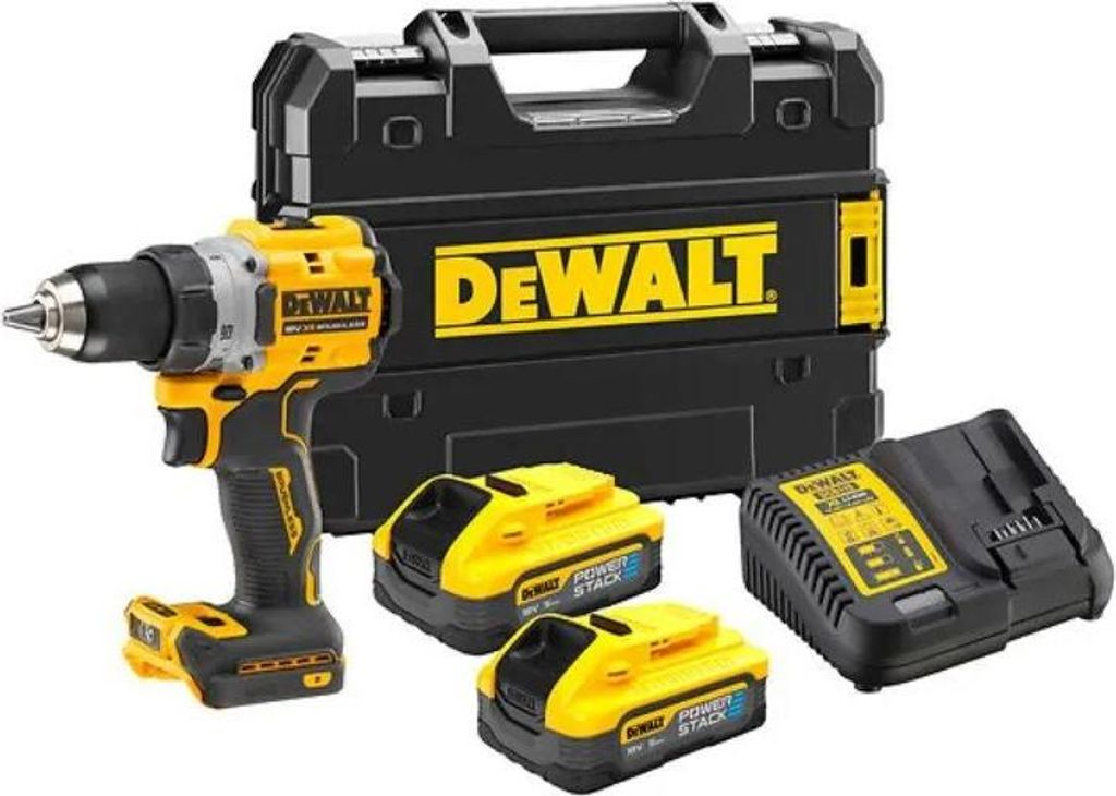 Perceuse à percussion DEWALT POWERSTACK - 2 Batteries 18V Image du produit 