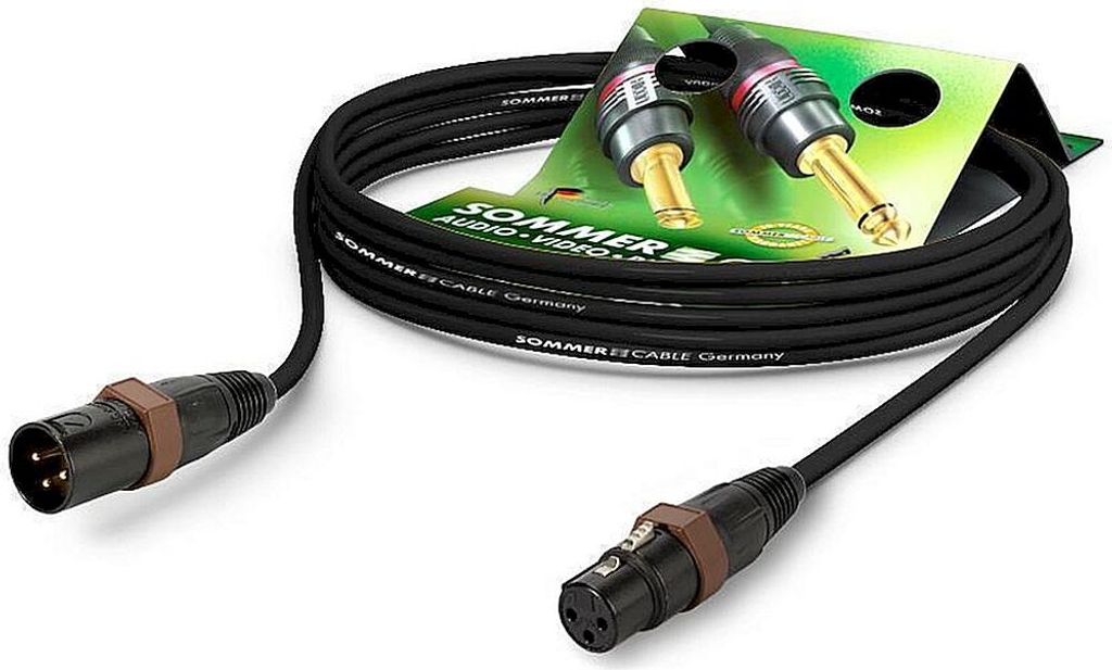 Mikrofonkabel SC-Symbiotic, 3 x 0.20 mm² | XLR / XLR, NEUTRIK | 10,00m | schwarz | braun