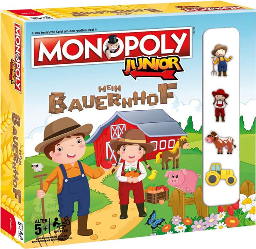 Winning Moves Monopoly Junior Mein Bauernhof, Stolová hra, Obrázok produktu 