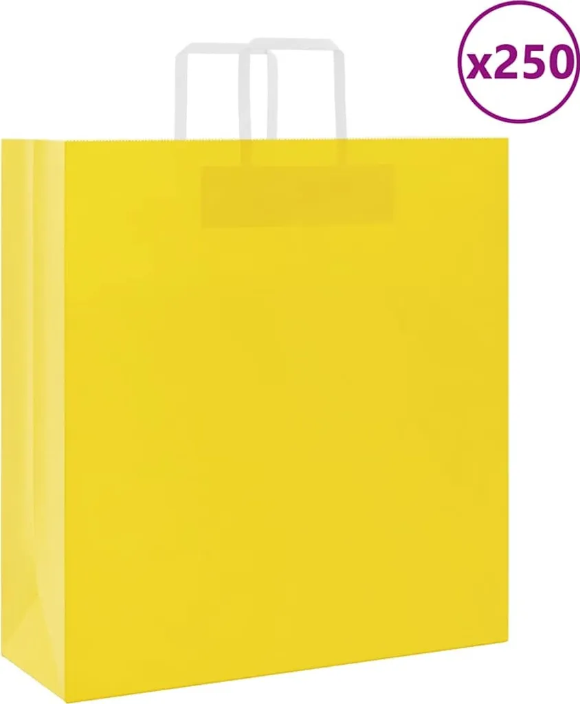 Sacchetti Regalo Gialli 45x17x48 cm - Confezione da 250 Pezzi