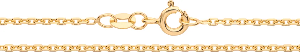 Chaîne en Or 375/1000 Femme 51cm - Maille Rolo Anti-Nœuds et Solide