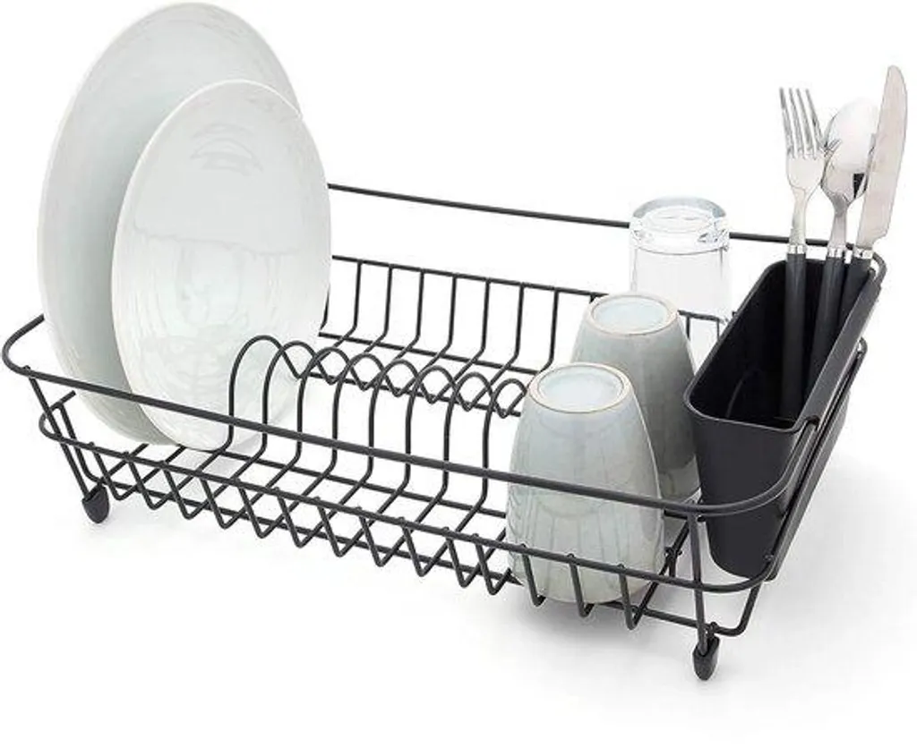 Grand séchoir à vaisselle inox noir pour cuisine moderne et design