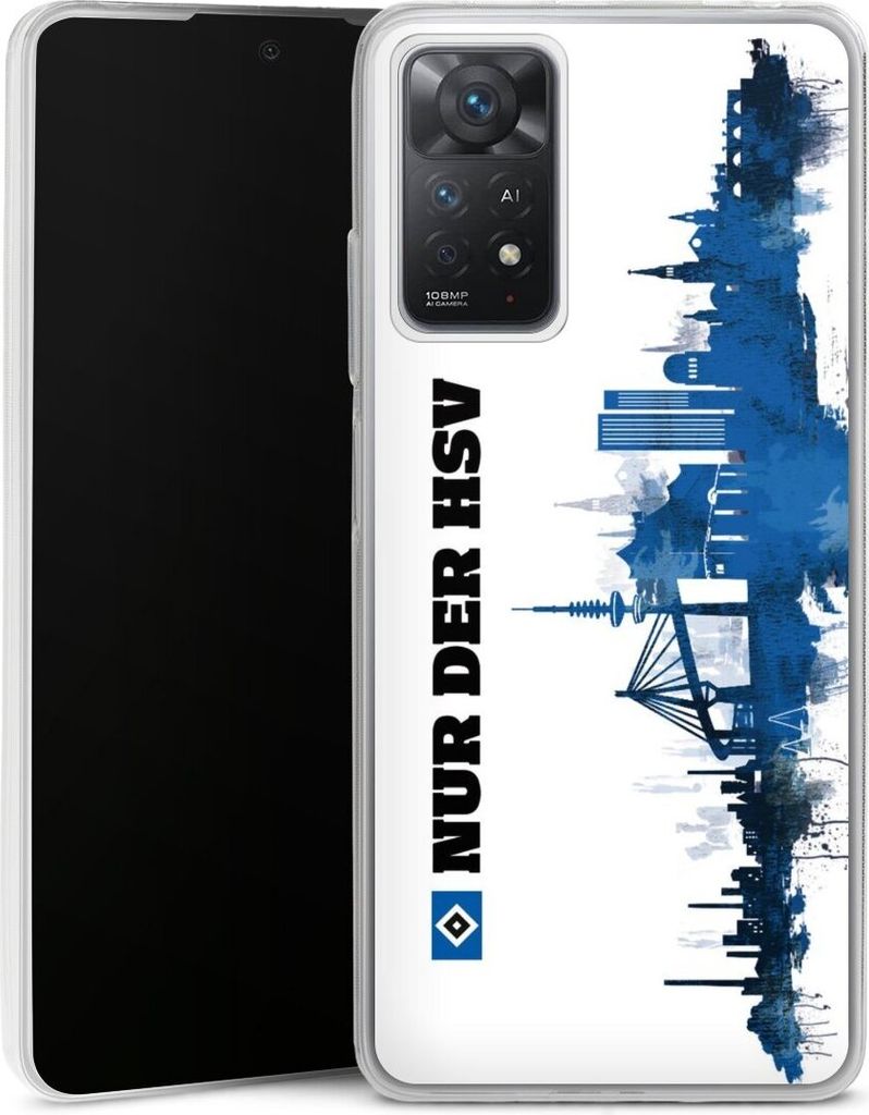 DeinDesign Slim Hülle für Xiaomi Redmi Note 11 Pro 5G Silikon Case Ultra Dünn Handyhülle Bundesliga HSV Offizielles Lizenzprodukt
