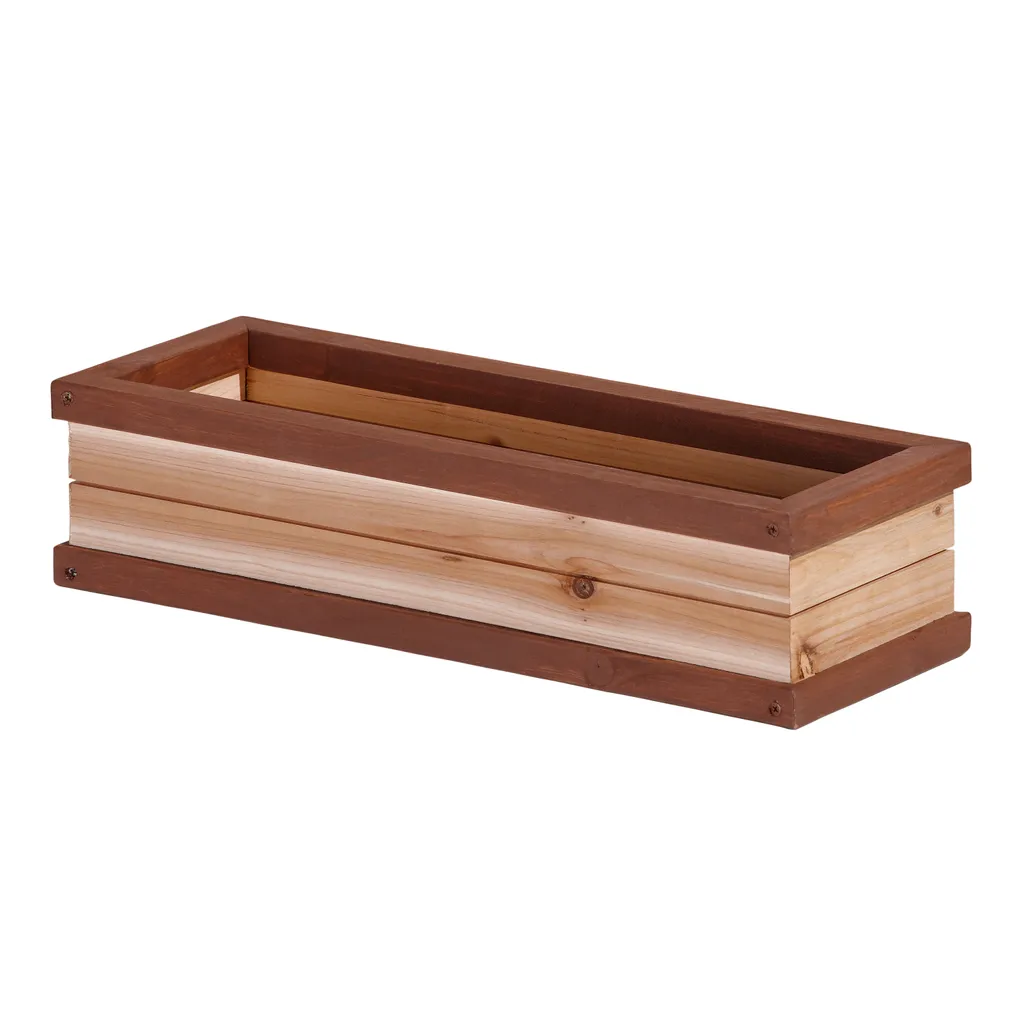 Jardinière en Bois pour Cabane d'Enfant - Bac à Fleurs Marron AXI