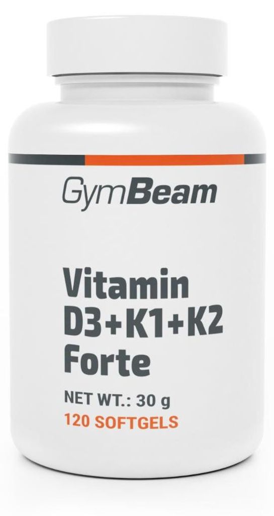 GymBeam - Vitamin D3+K1+K2 Forte, 120 Kapseln Produktbild 