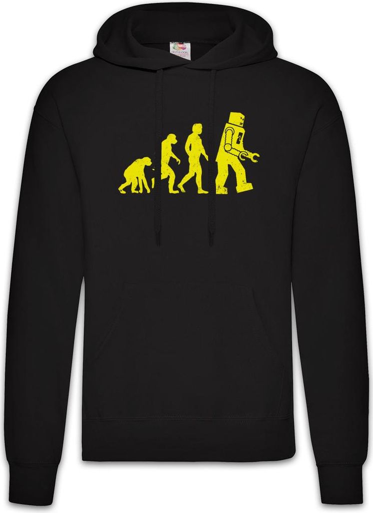 Urban Backwoods The Big Black Robot Evolution, Herren Hoodie, Farbe: Schwarz, Größe: M