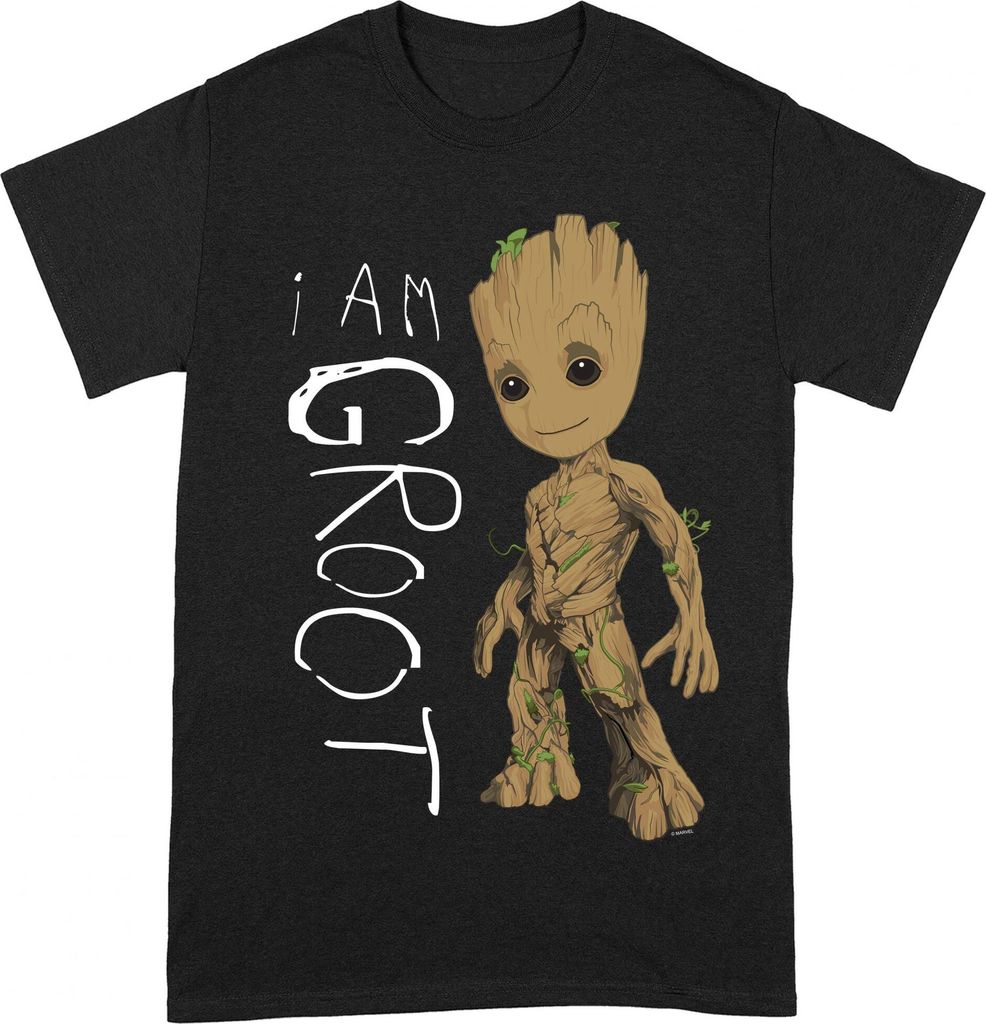 Guardians Of The Galaxy 2 - "I Am Groot" T-Shirt für Herren/Damen Uni BI238 (XL) (Schwarz/Braun/Weiß)
