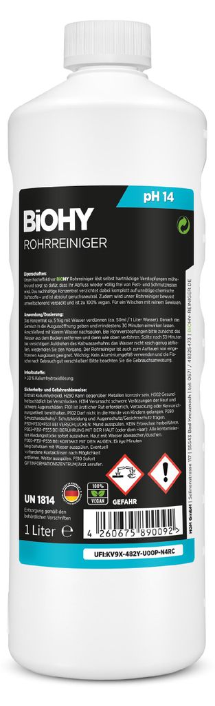 BiOHY Rohrreiniger + Dosierer, Abflussreiniger, Rohrfrei, Produktbild 