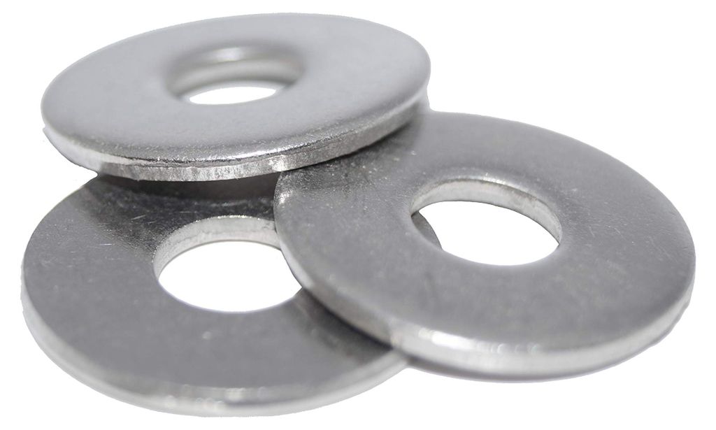 100 große Ringe M2 (Bohrungsdurchmesser 2,2) aus Edelstahl DIN 9021 A2