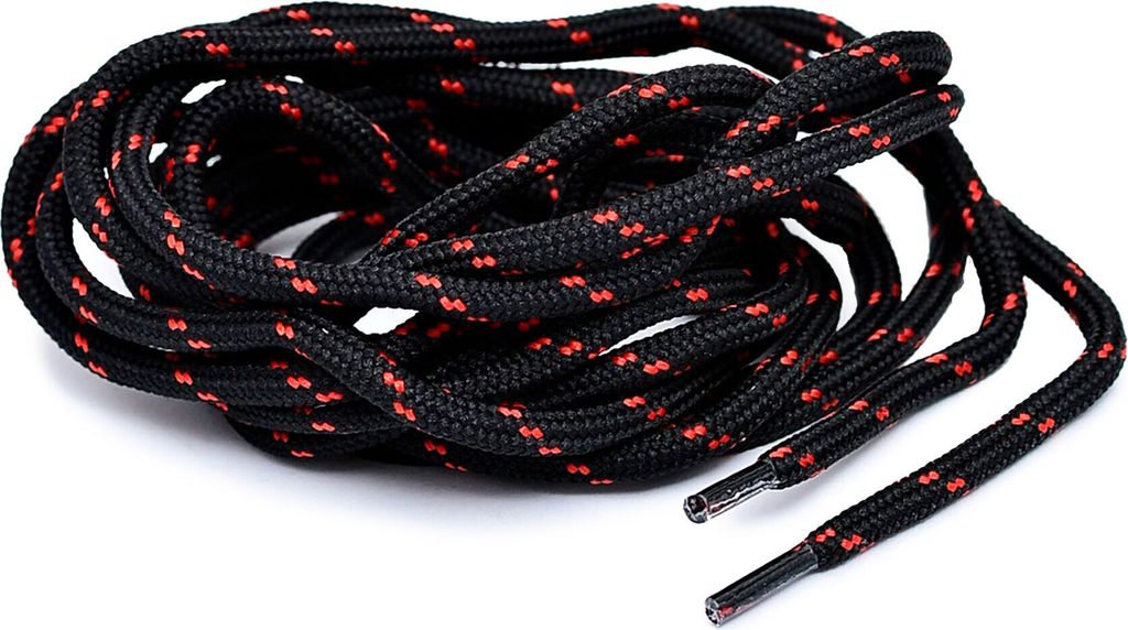 CORBBY Trekking-Schnürschuhe Schwarz und Rot 150 cm