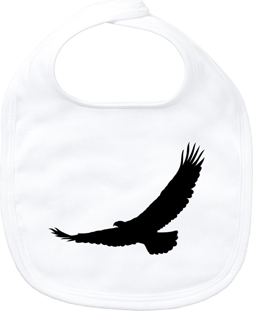Huuraa Baby Lätzchen Eagle Silhouette Adler White Klettverschluss Baumwolle Latz Geschenkidee