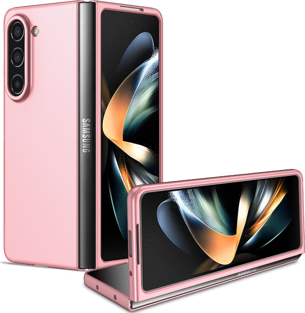 Galaxy Z Fold5 Hülle, Dünn Hart PC Kratzfeste Schutzhülle für Samsung Galaxy Z Fold 5 Pink