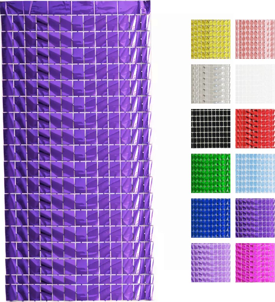 Paillettenwand Party Lametta Vorhang 100x200cm, Lila Produktbild 