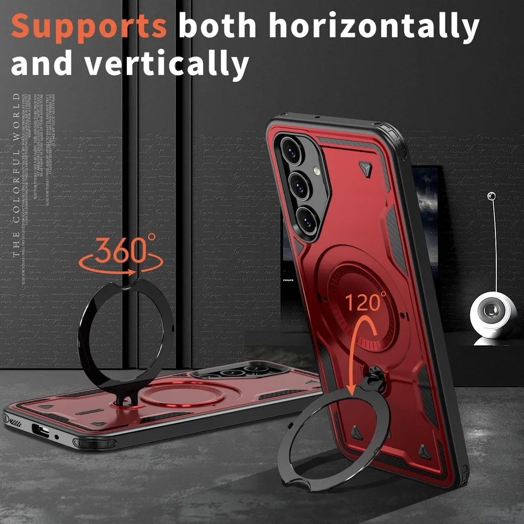 Custodia MagSafe Samsung Galaxy A16 Phonesta MagLock Armor Rosso Antiurto - 2