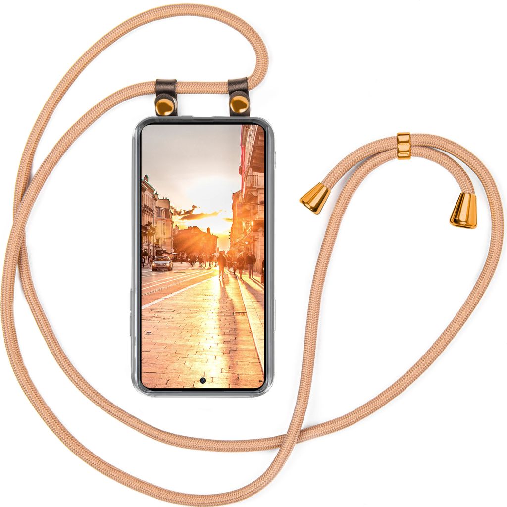 UMHÄNGEHÜLLE + KORDEL für Samsung Galaxy A72 / A72 5G, Farbe:Gold