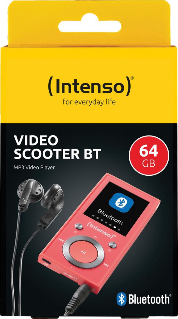Intenso MP3 Player Video Scooter Bluetooth 64GB 1,8 Zoll Display pink