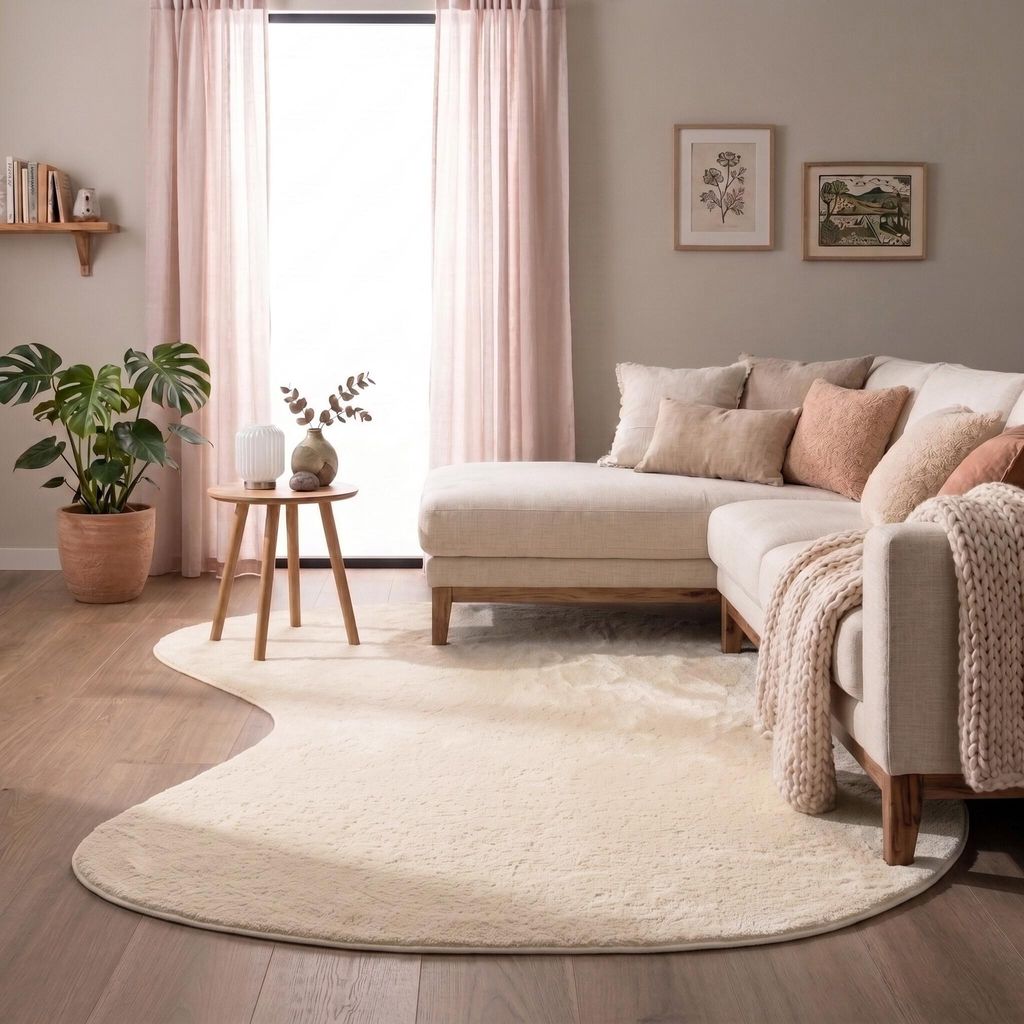 Volero - Flauschiger Teppich - Cozy Ripple Creme - 80x120cm Produktbild 