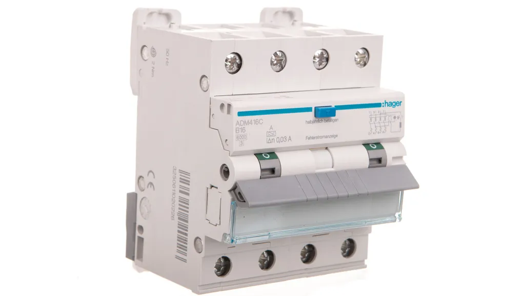 Protection Triphasée 16A 4P Type A 30mA - RCBO ADM416C Courbe B 6kA