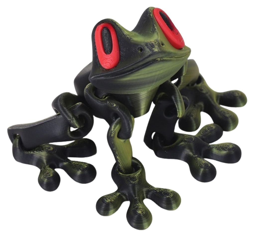 3D-gedruckter magnetischer Frosch, Spielzeug mit beweglichen Gelenken, Frosch-Kühlschrankmagnet, bewegliche Froschfigur, Dekoration, Ornament