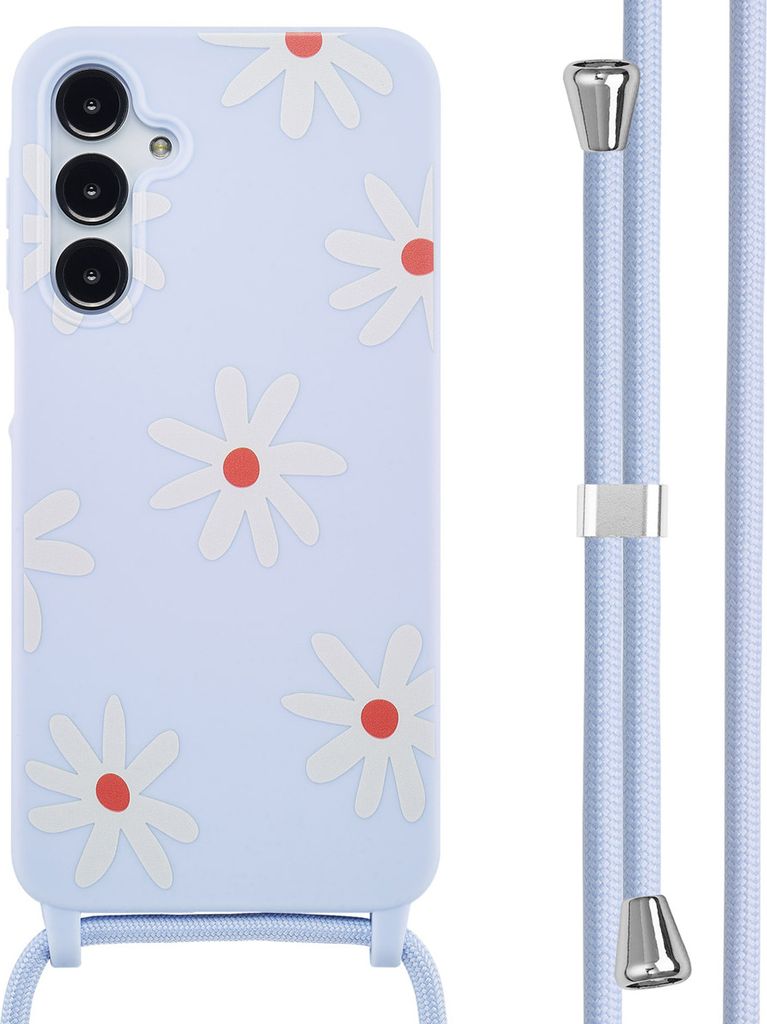 imoshion SilikonHülle design mit Band Samsung Galaxy A16 - Lila Flower Distance